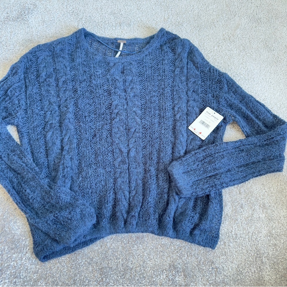 Free People Women’s Cosmos Combo Long Sleeve Crew Neck Lightweight Sweater